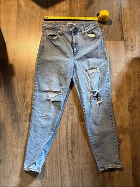 Levi's High-Rise Light Blue Distressed Jeans